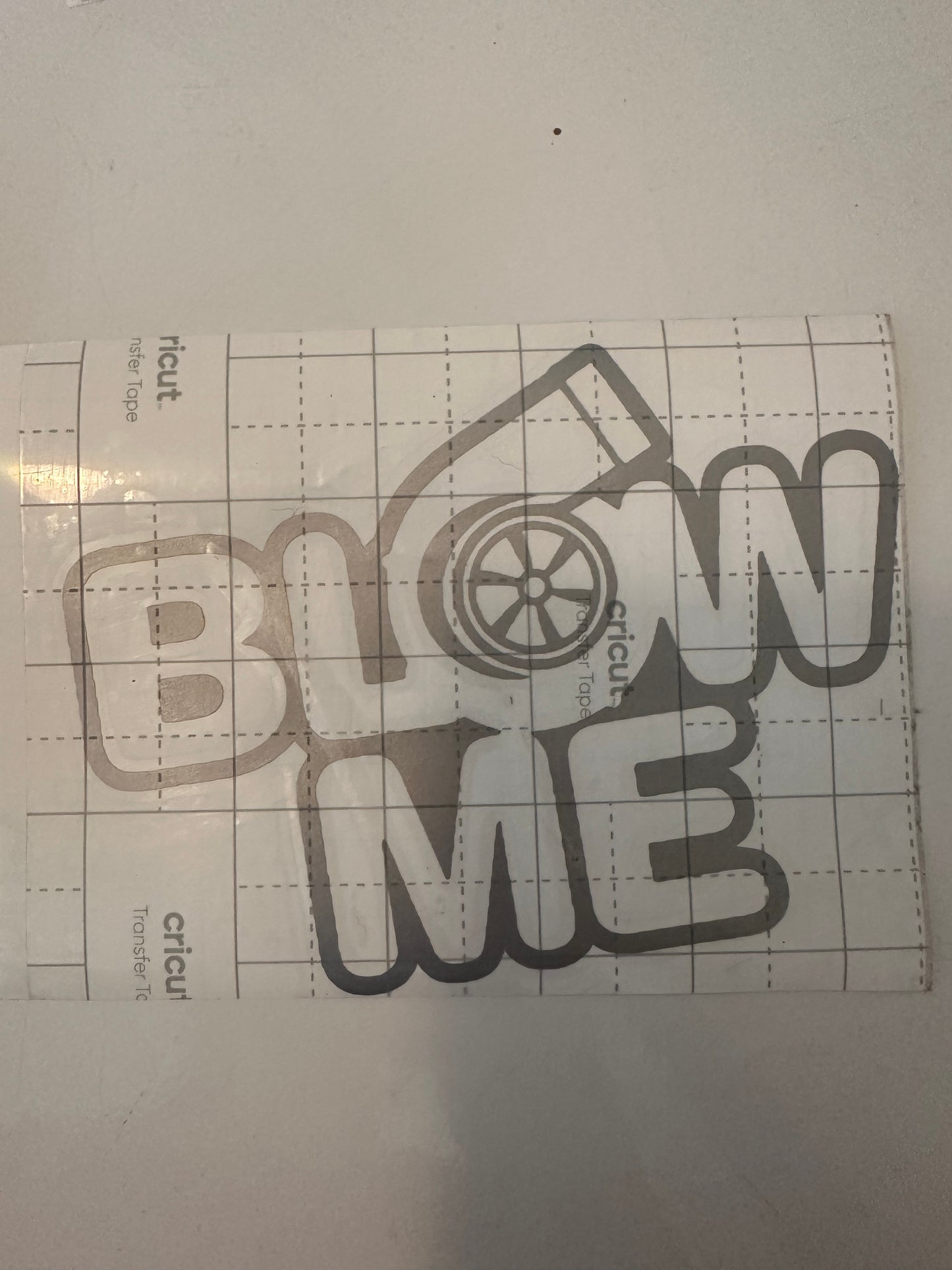 Blow me silver sticker