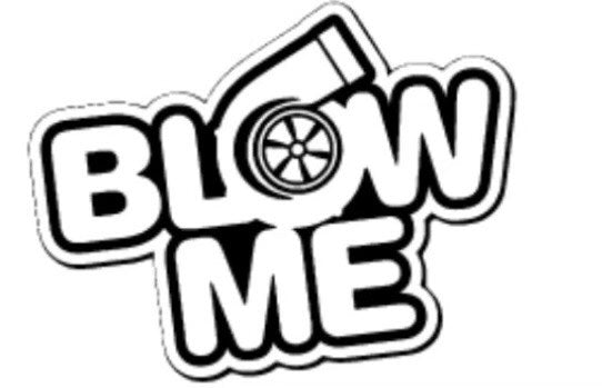 Blow me silver sticker